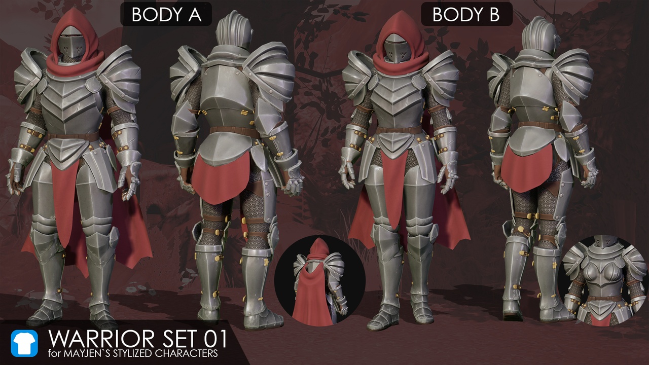 الوسائط 1 للقائمة Warrior set 01