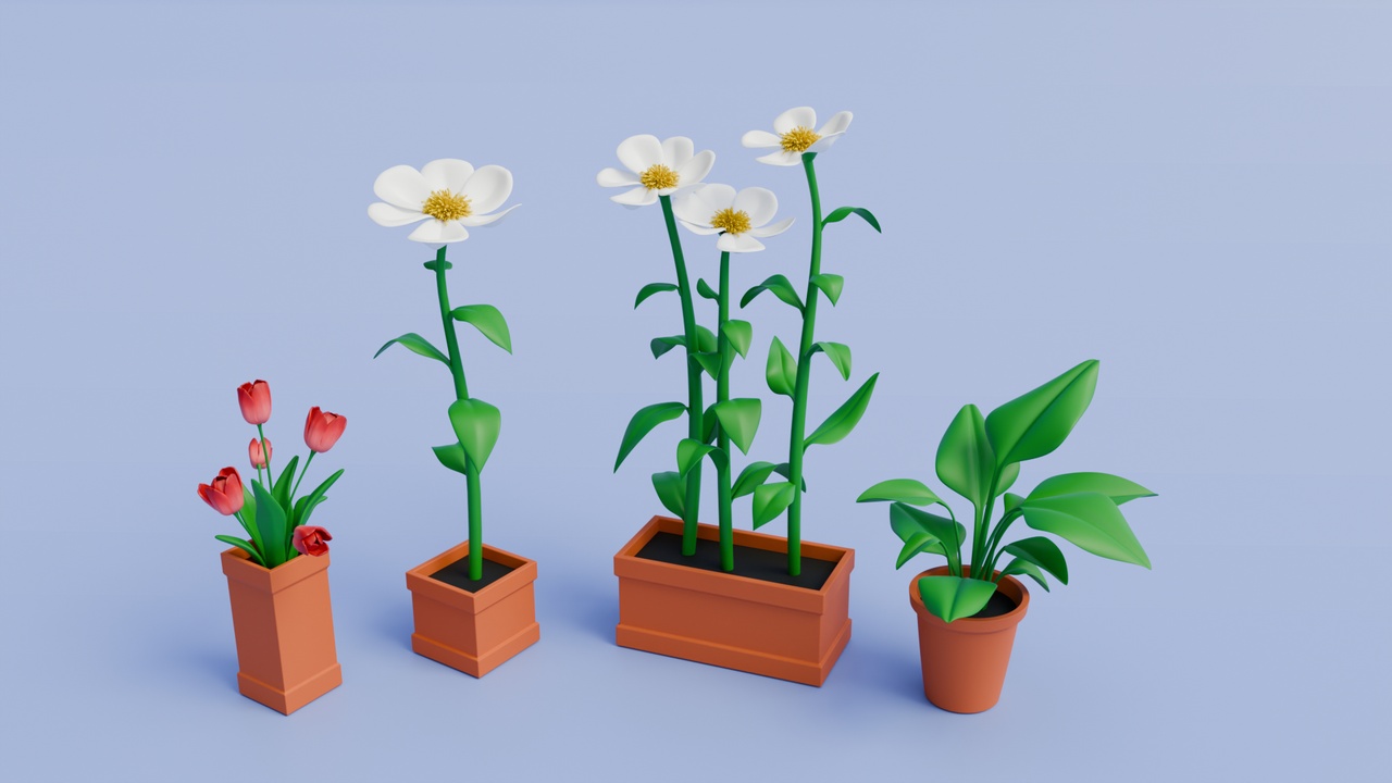 Media 1 for listing Cute Cartoon Plants and Flowers