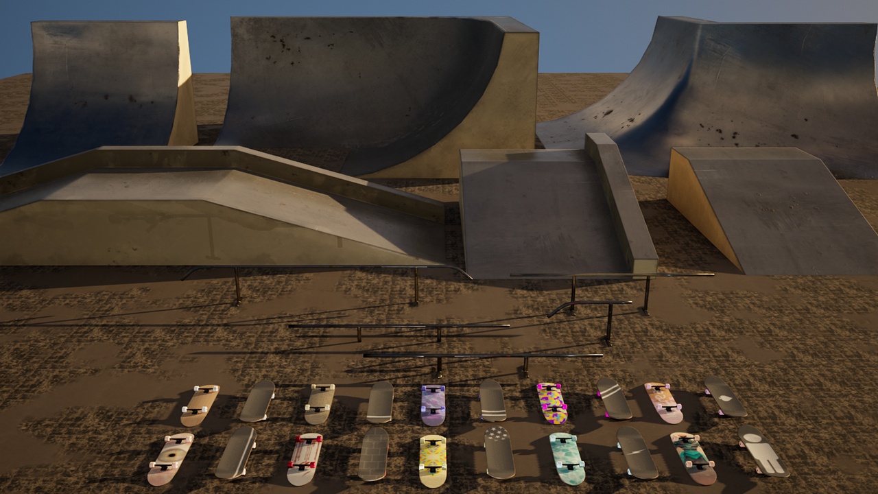 Media 1 for listing Skateboard and Props with 4K PBR textures