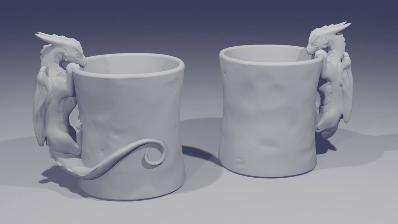 Media 1 for listing Dragon Cup / Mug sculpture