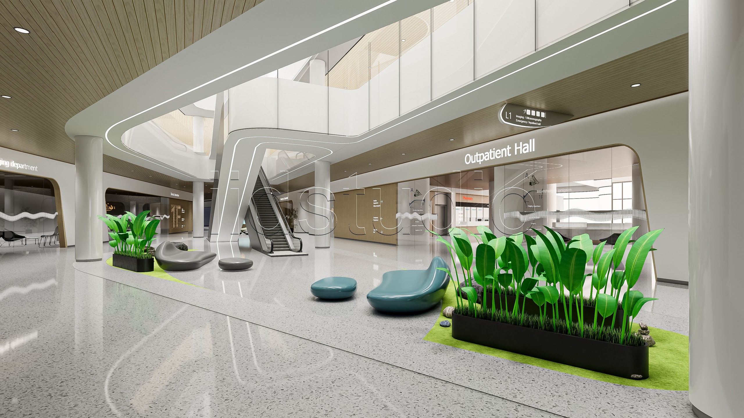 Media 1 for listing Modern Hospital lobby Interior Scene 12