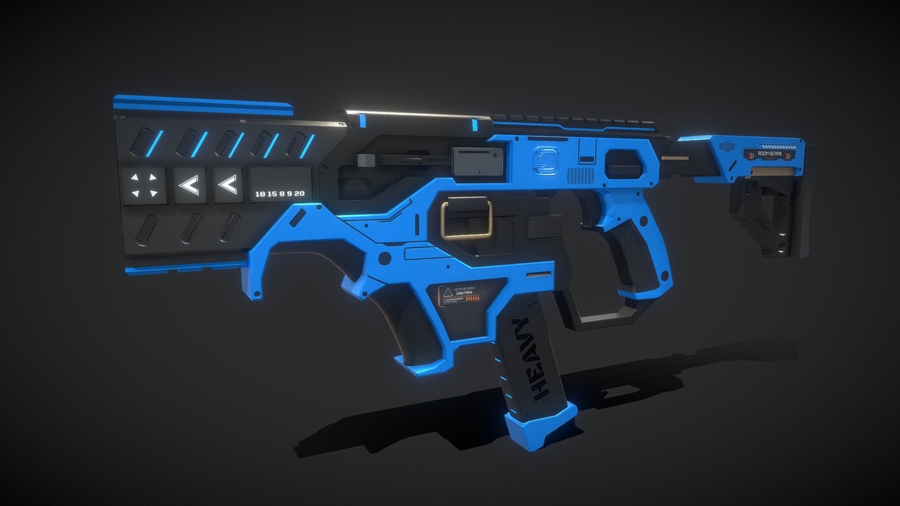 Media 1 for listing GUN ( Game ready asset ) Blue version