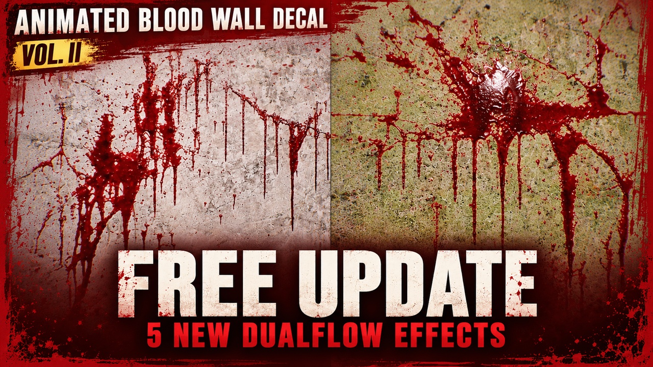 Media 1 for listing Animated Blood Wall Decal Pack Vol.II