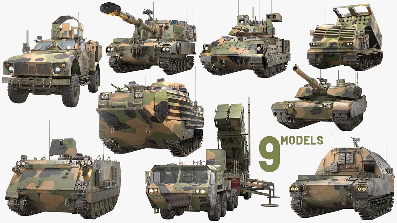 Media 1 for listing American Wheeled And Tracked Military Vehicles 9 in 1 PBR Vol 1