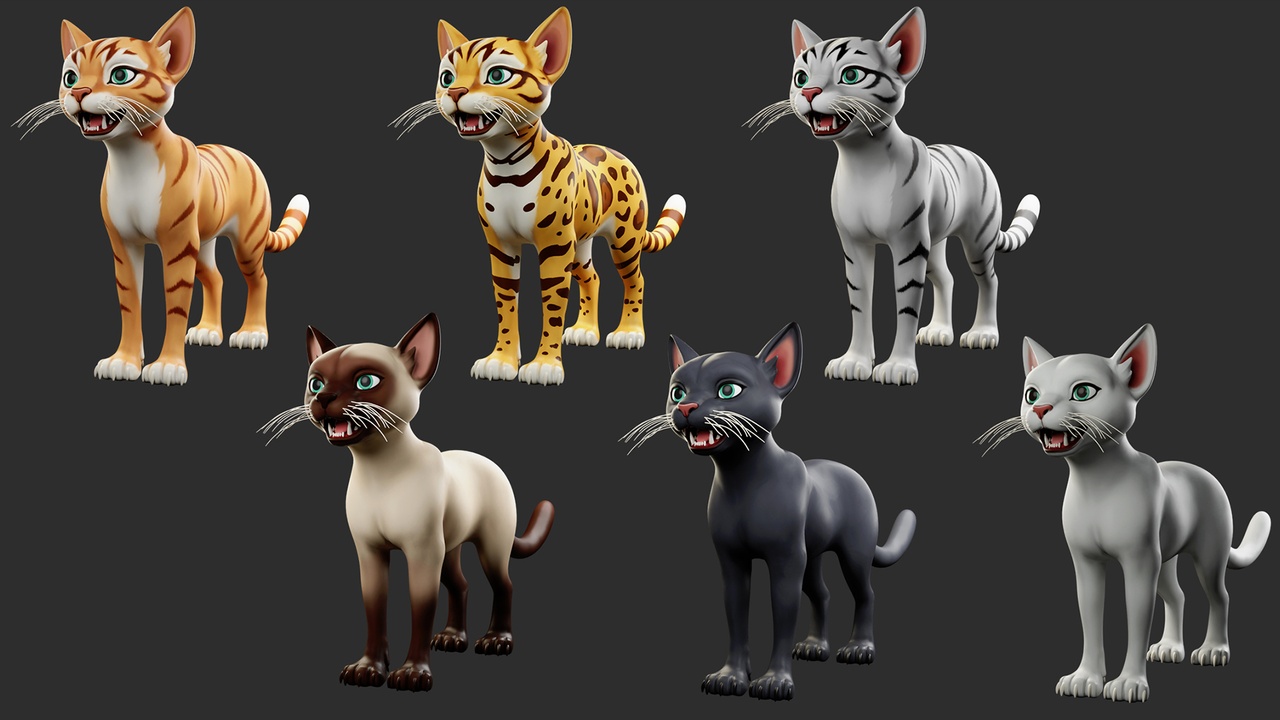 Media 1 for listing Cat Pack –  Stylized / Cartoon