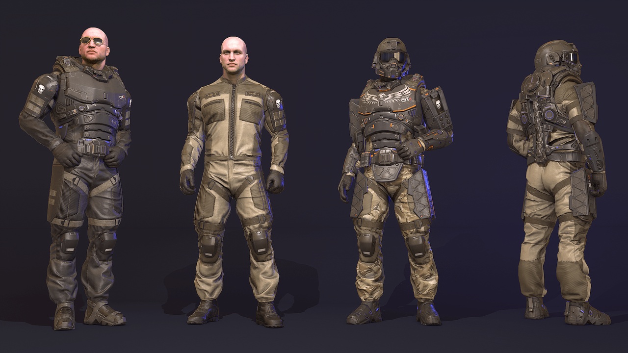 Futuristic Soldier 제품 등록을 위한 미디어 1개