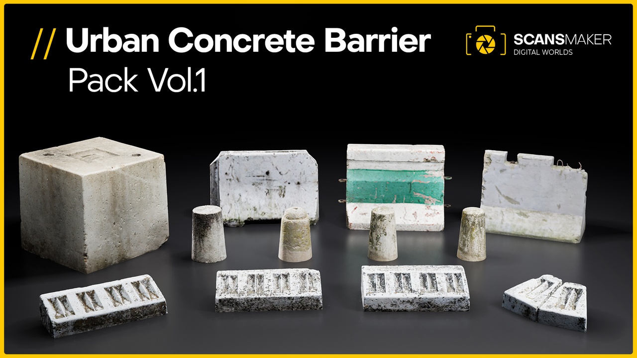 Media 1 for listing Urban Concrete Barrier Pack Vol.01