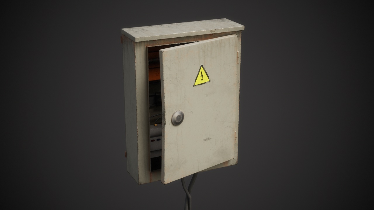 Media 1 for listing Weathered Electrical Panel — Game-Ready Asset
