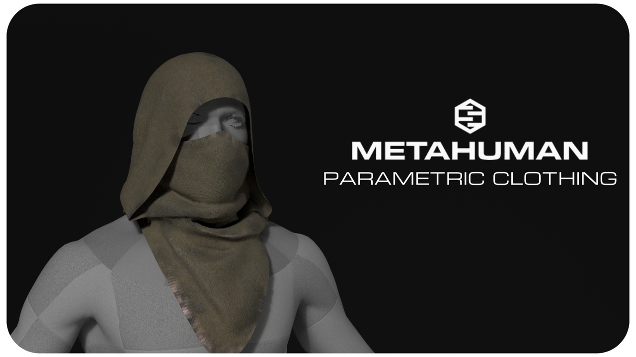 Media 1 for listing Fantasy Hood #4 – Modular Medieval Hood for MetaHumans