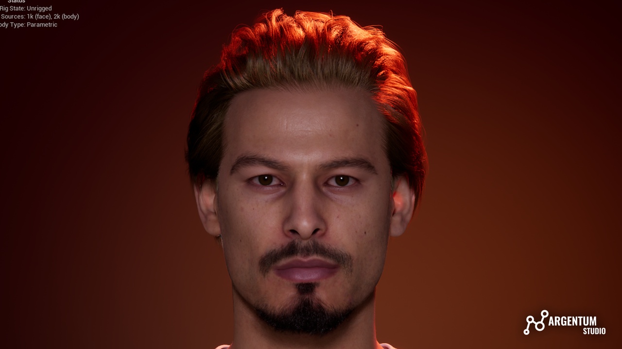 Media 1 for listing Male Middle Hair - Argentum - M007