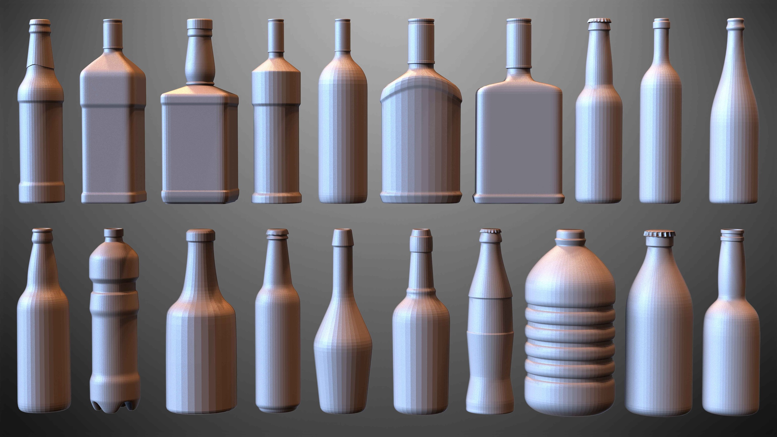 Media 1 for listing Pack of 20 Bottles Kitbash Volume 01