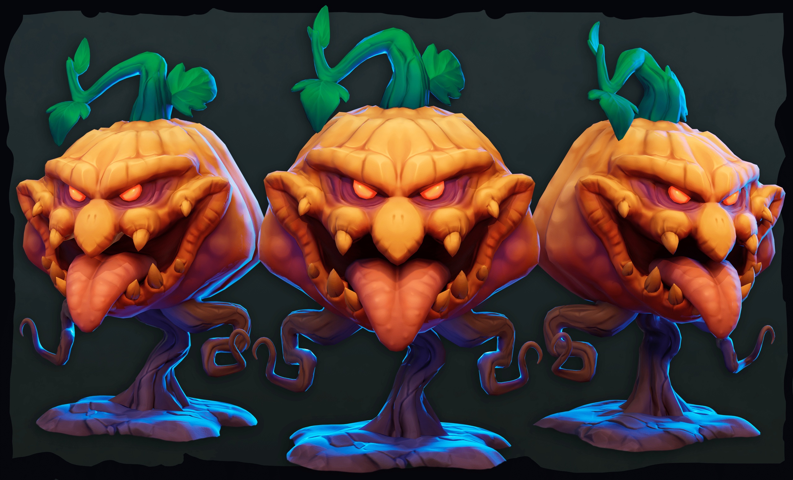 Media 1 for listing Stylized Pumpkin Monster – Game-Ready 3D Character