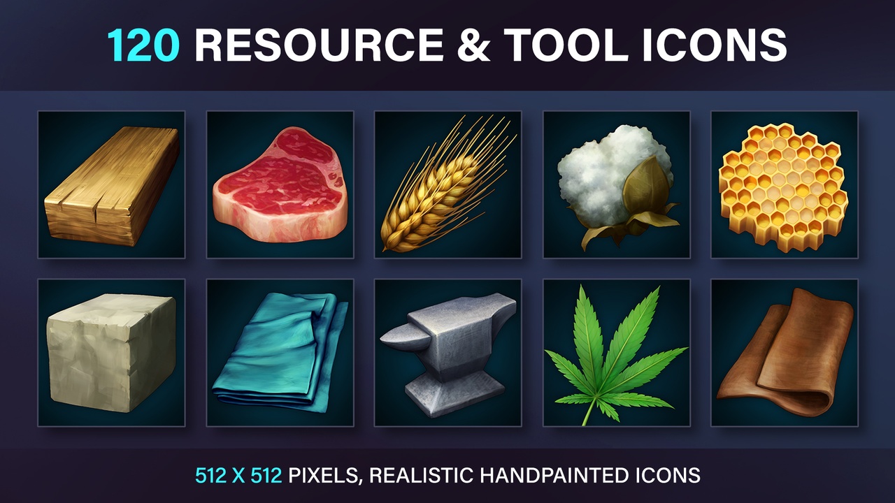 Media 1 for listing Resource Commodity And Tool Icons