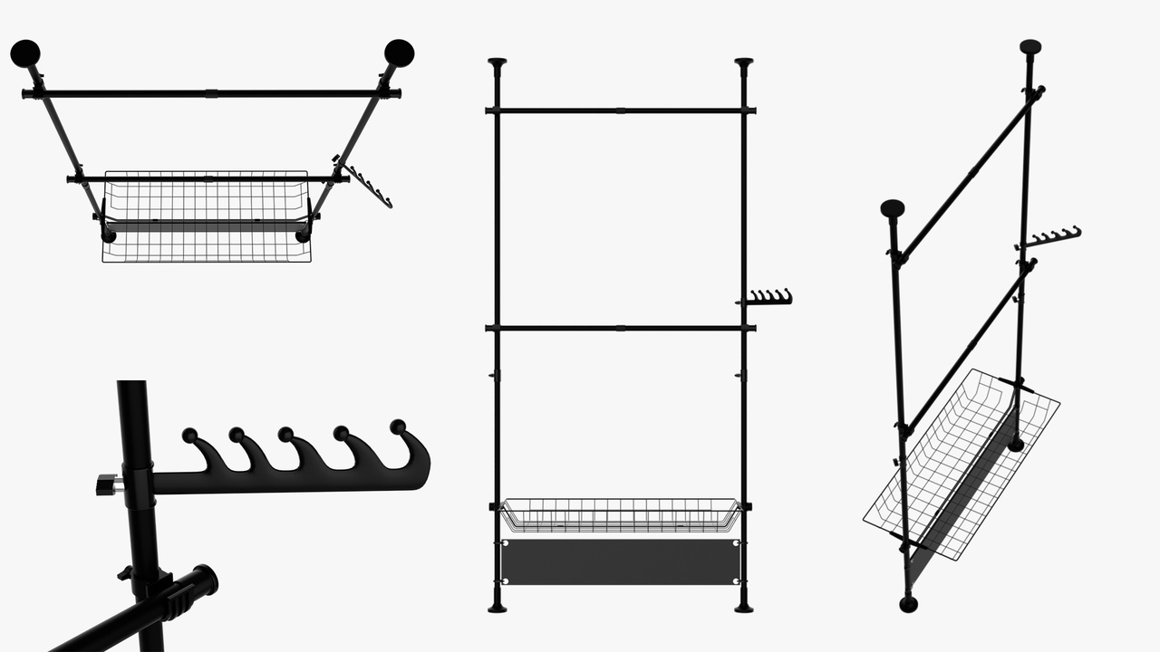 Media 1 for listing Adjustable Clothing Rack 3D Model