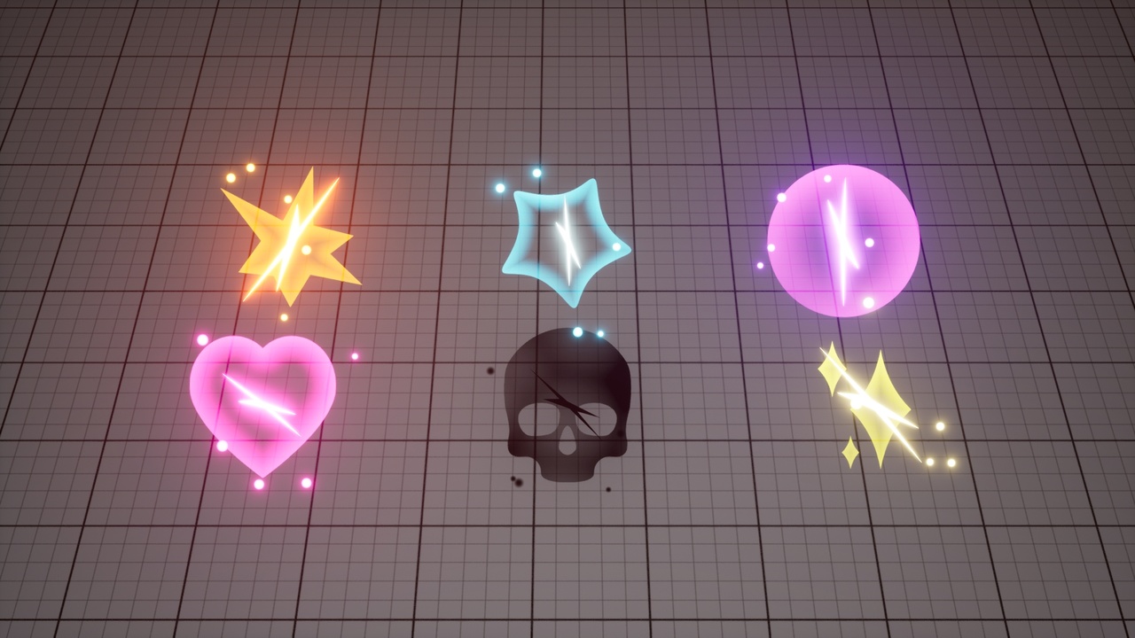 Media 1 for listing Hypercasual VFX Pack: Impacts and Hits