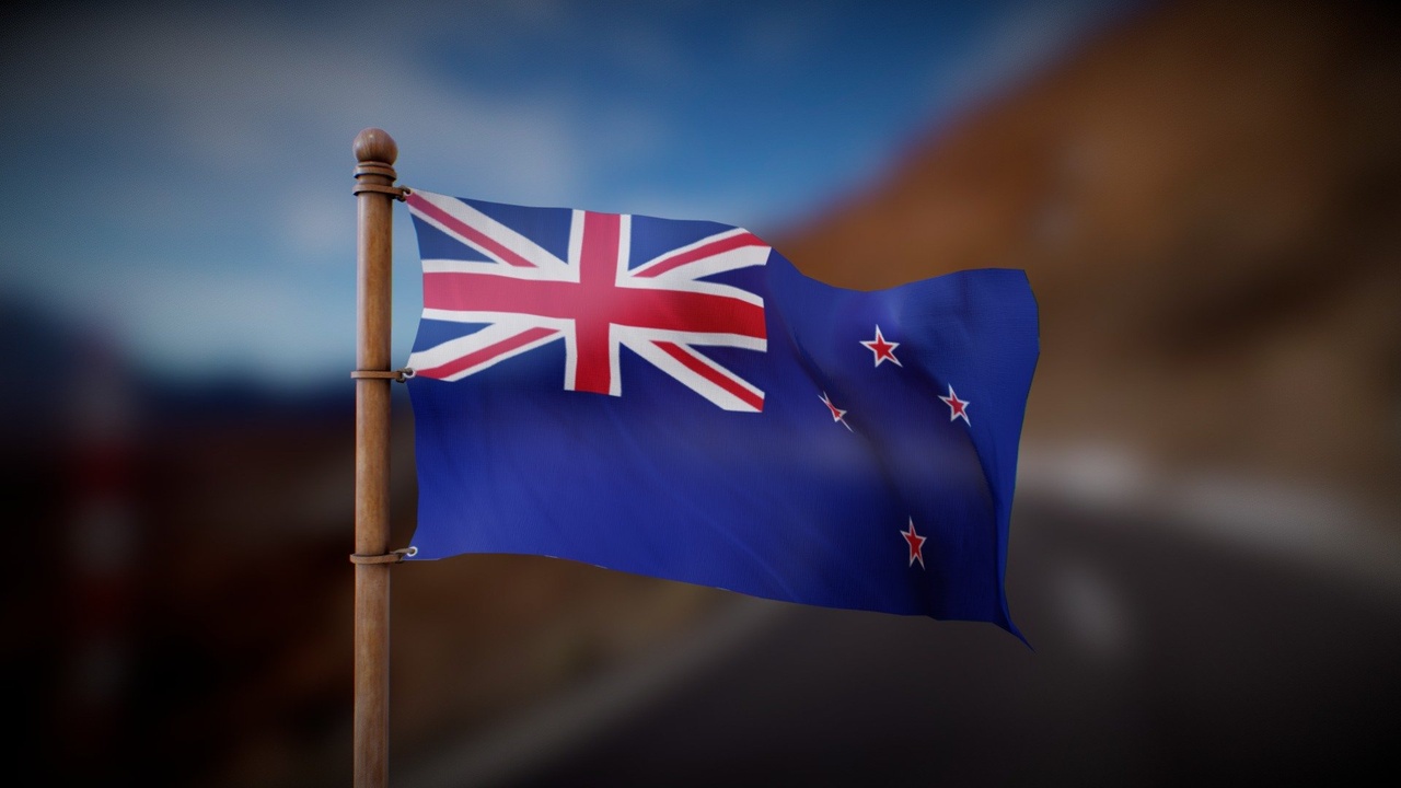 Media 1 for listing Flag of New Zealand - Wind animated loop