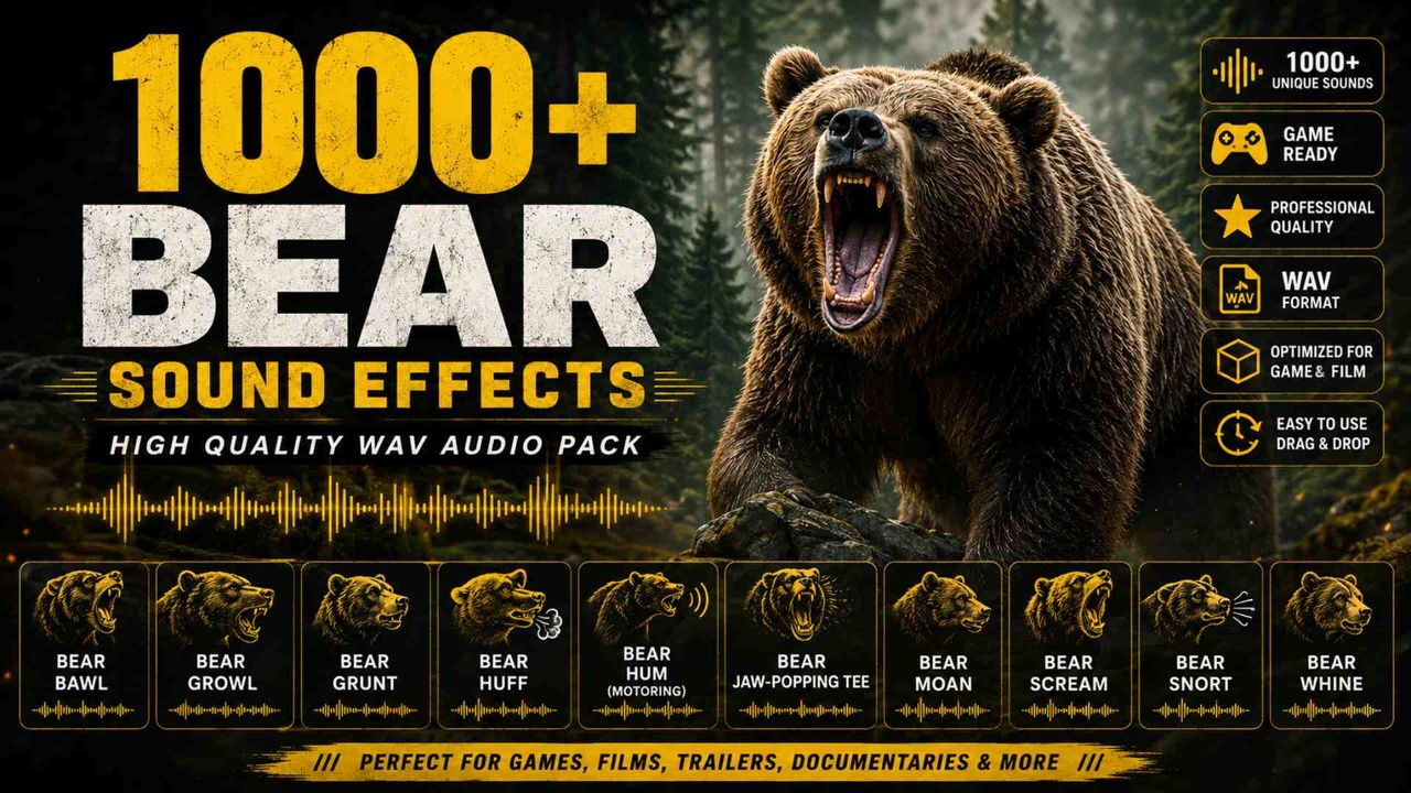 Media 1 for listing Bear 1000+ Sound Effects
