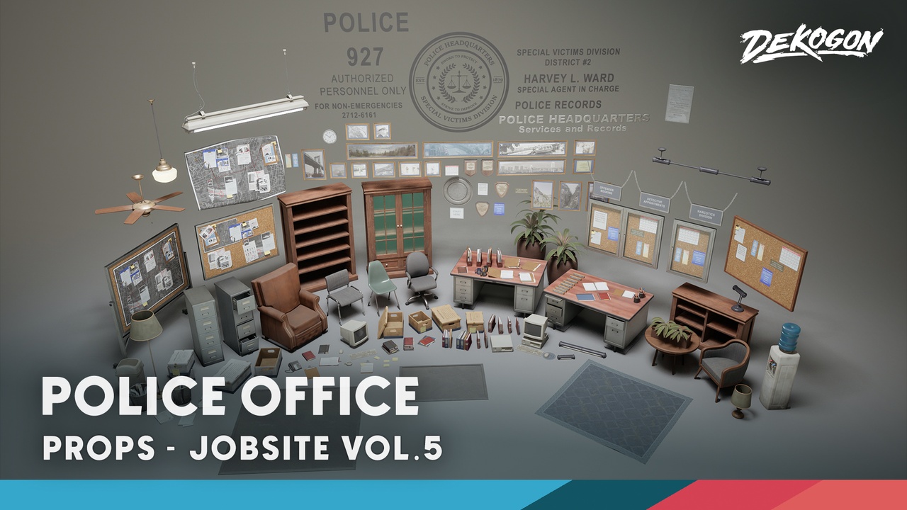 Media 1 for listing Jobsite VOL.5 - Police and Office (Low Poly)