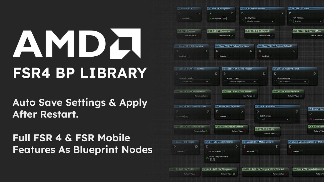 Media 1 for listing FSR Blueprint Library