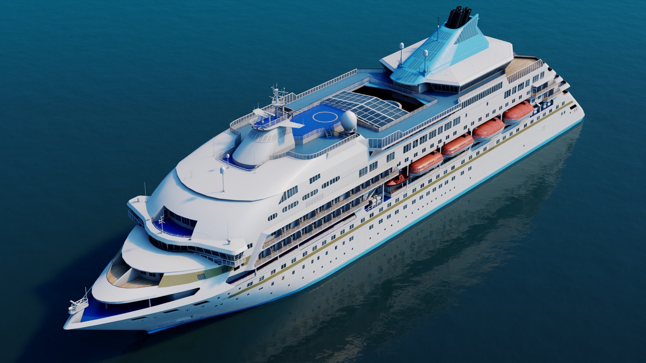 商品 Sleek Medium Sized Cruise Ship 的媒体 1