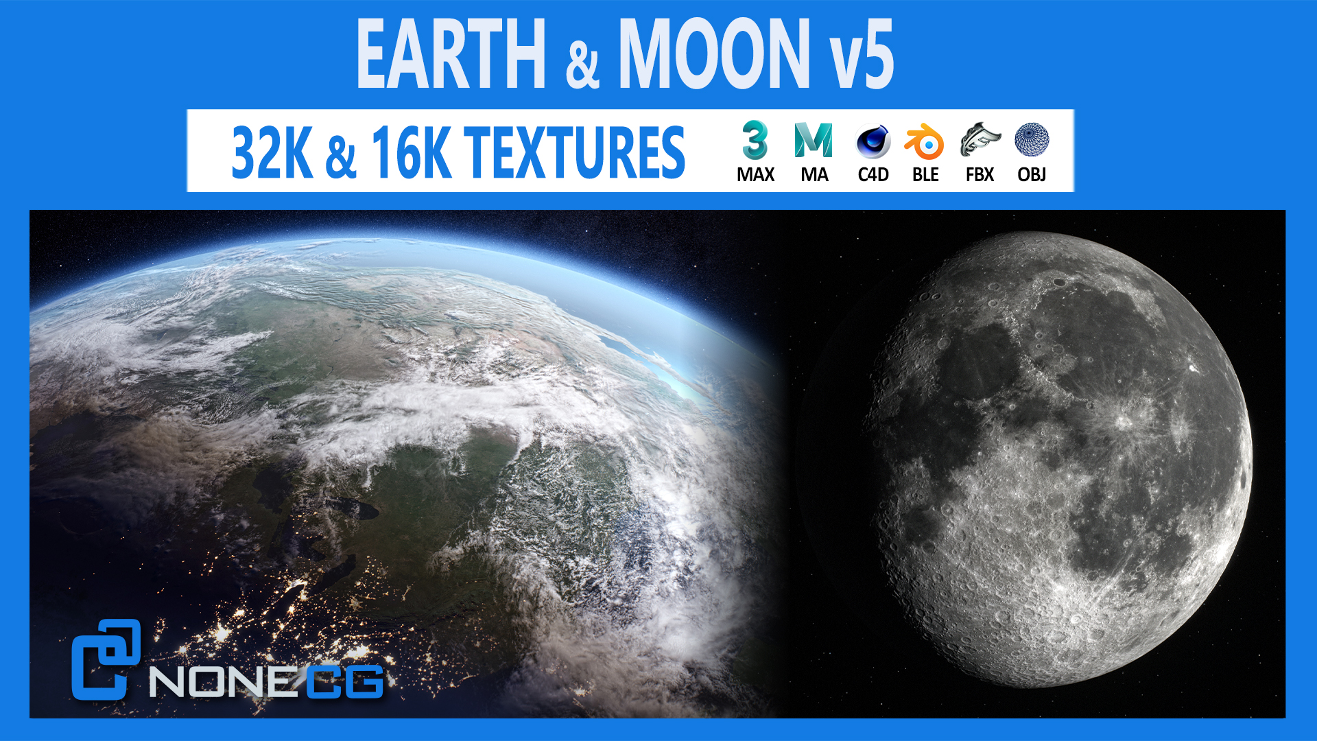 Earth & Moon Model v5 | Fab