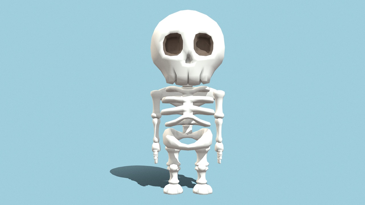 Media 1 for listing Free Pack - Cartoon Skeleton (Rigged)