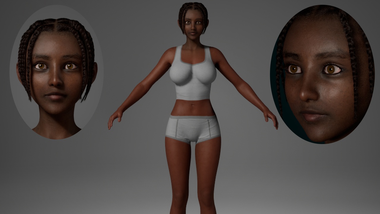 Media 1 for listing Editable MetaHuman Beauty - Denise.With hair, no clothing included.