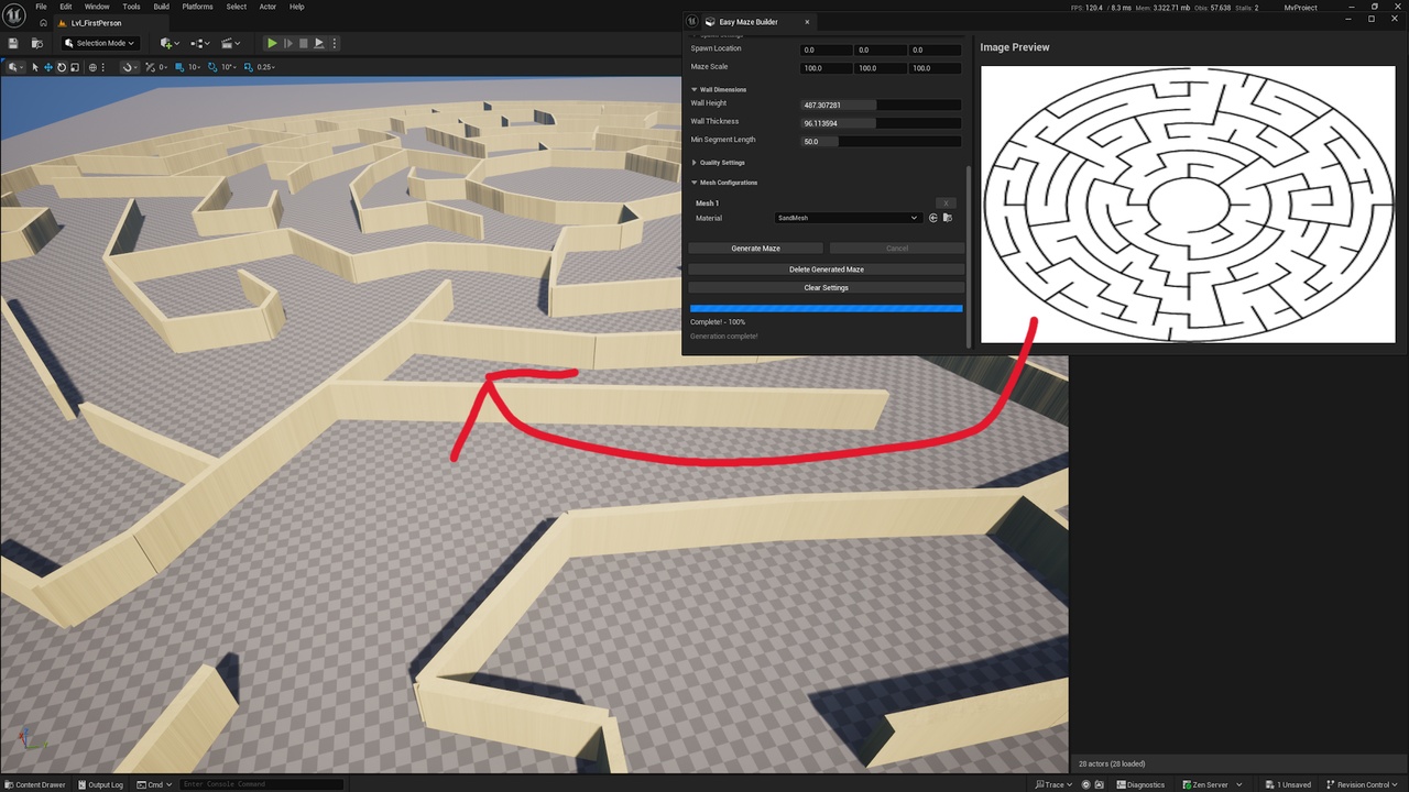 Media 1 for listing Easy Maze Builder - Image to Mesh