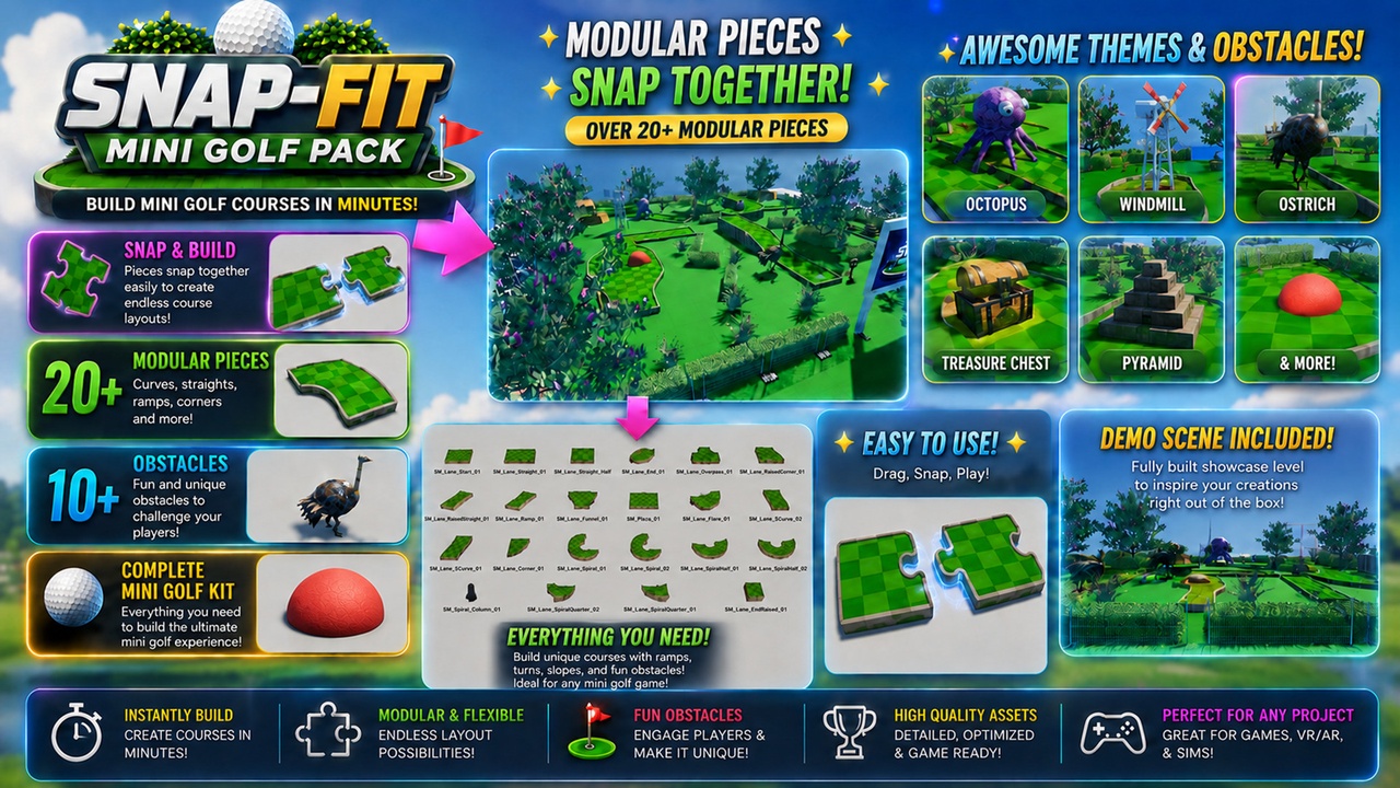 Media 1 for listing Snap-Fit Mini Golf Pack