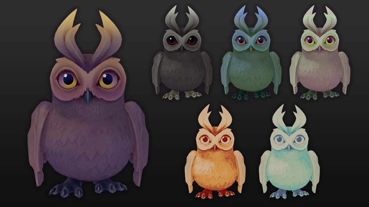 Media 1 for listing Stylized Animated Owl
