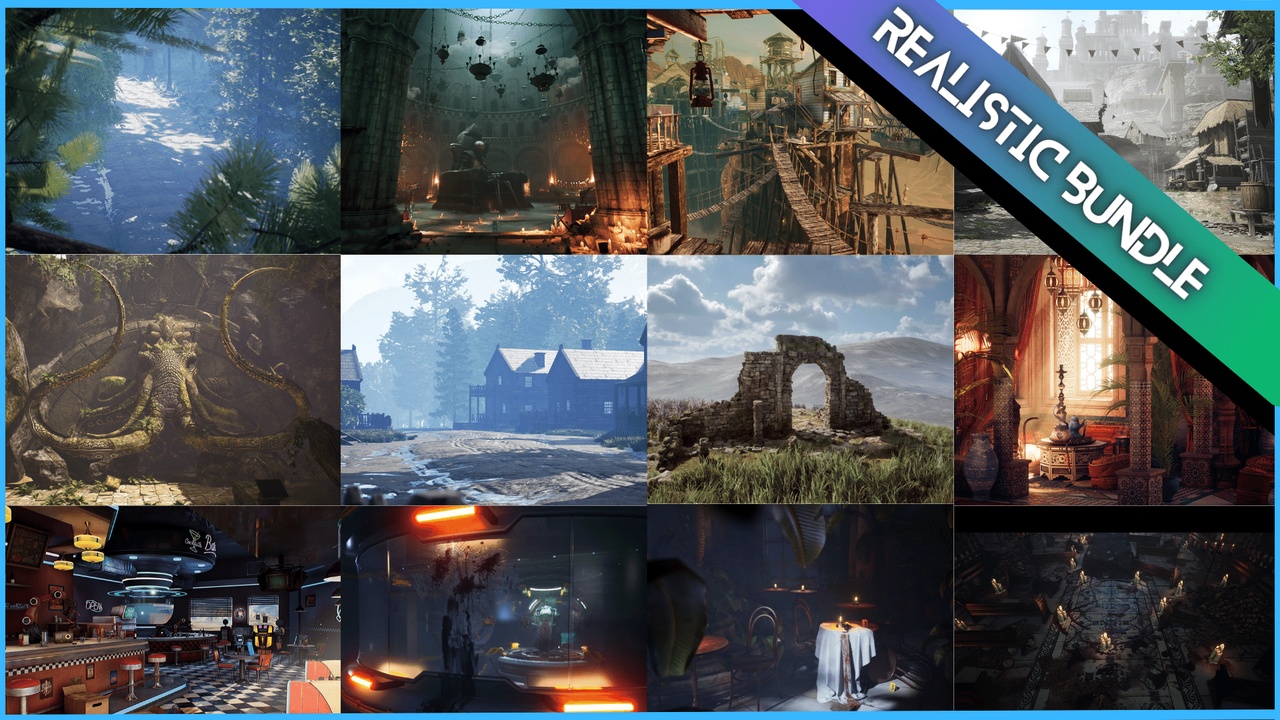 Media 1 for listing Realistic Environment Bundle (Dungeon, Castle, Town, Temple, Ruins, Wild West)