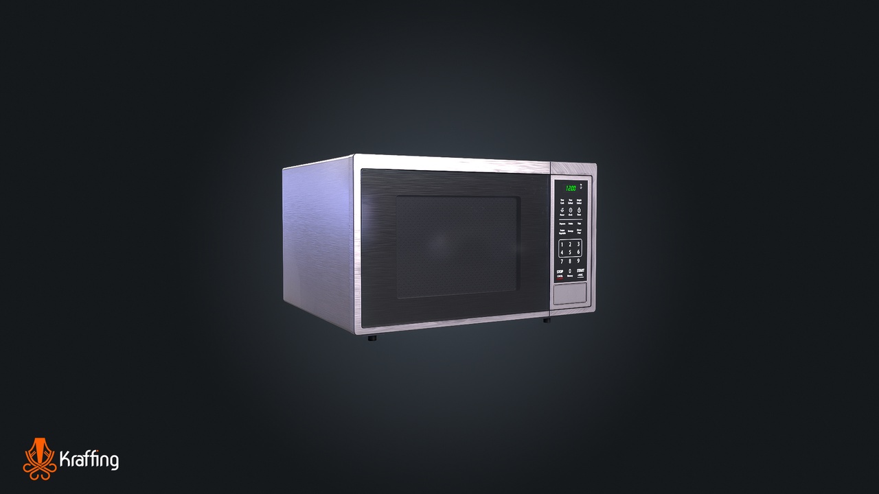 商品 Microwave V1 – Kitchen Appliance – Game Ready PBR 的媒体 1