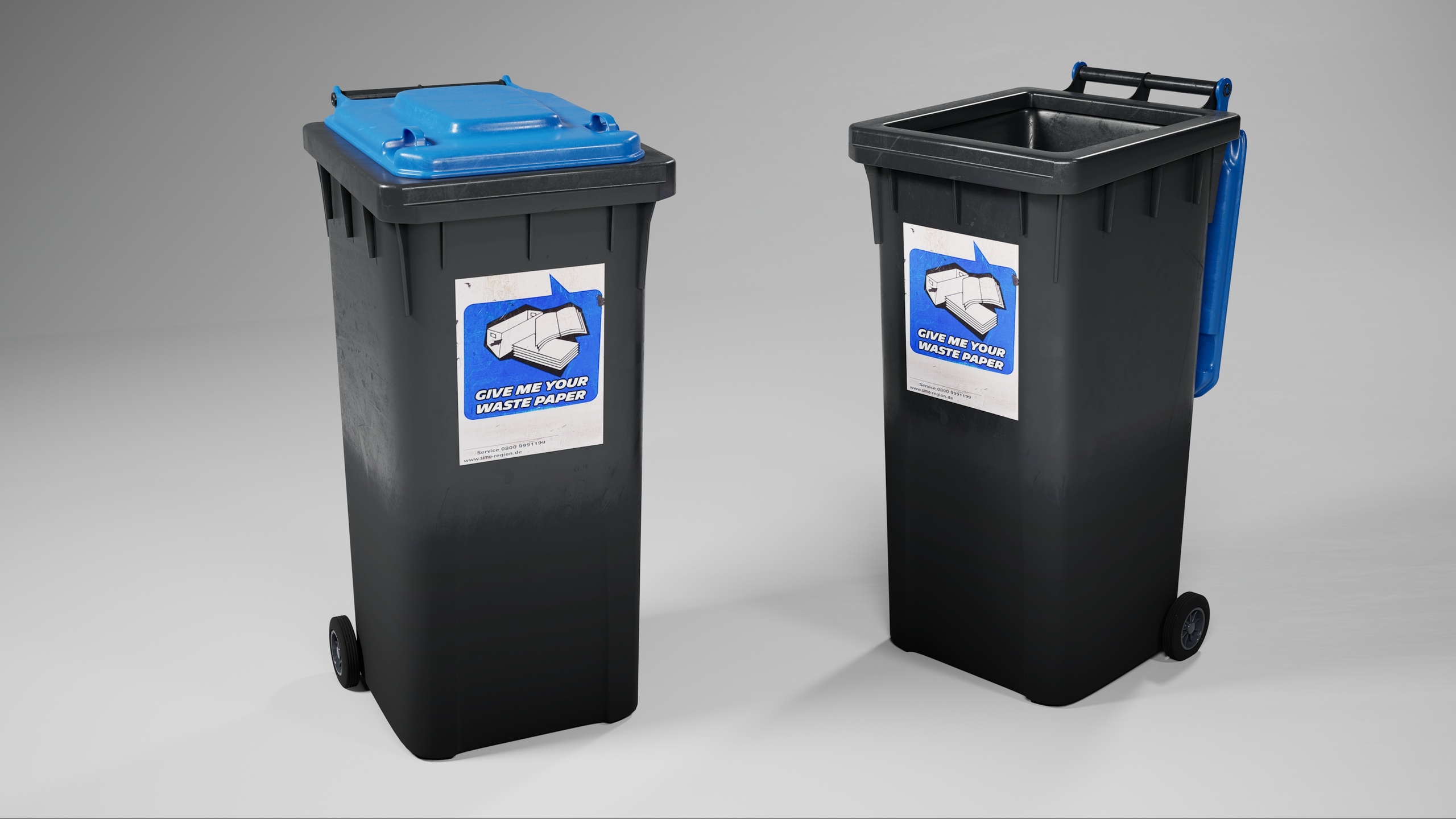 Trash Can / Dustbin / Garbage Can (2 Variations) | Fab