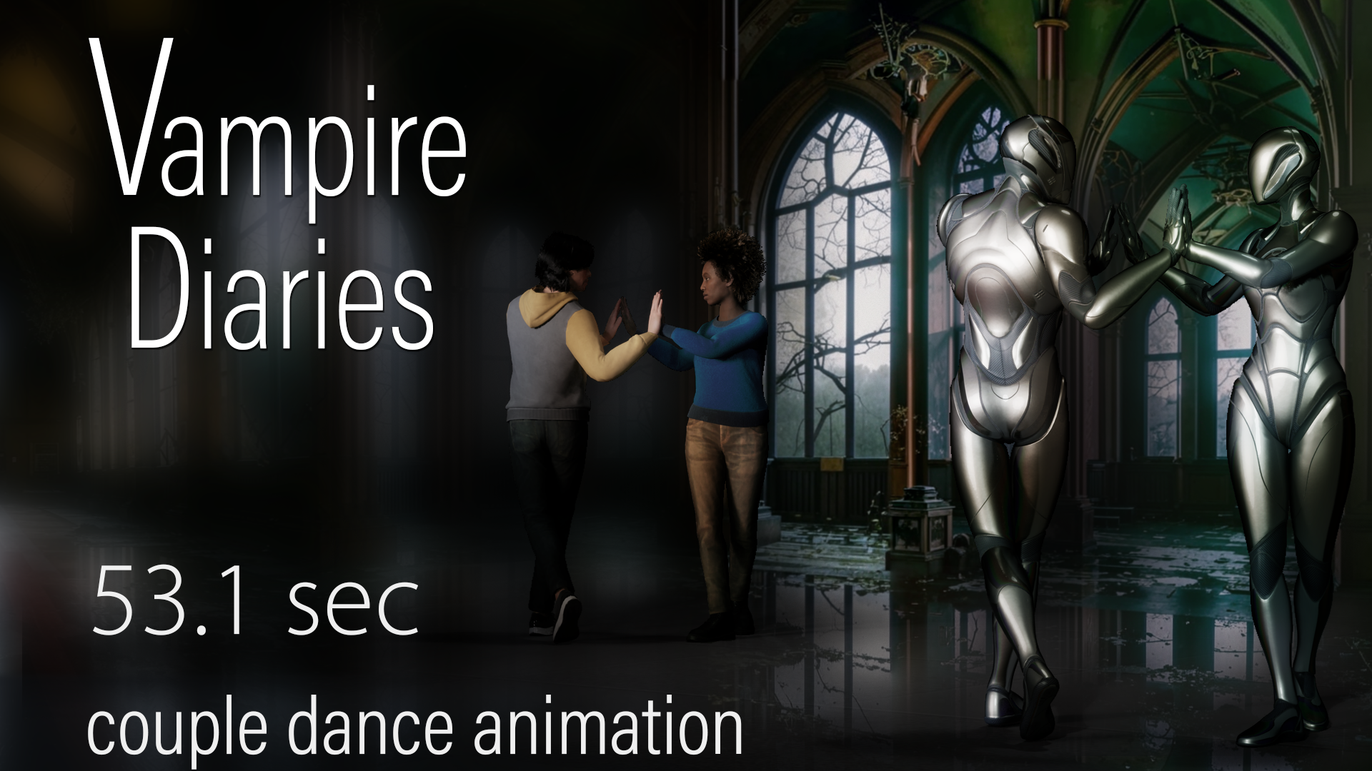 dance: Vampire Diaries - couple animation (49bpm). Loop ... FBX + UE ...
