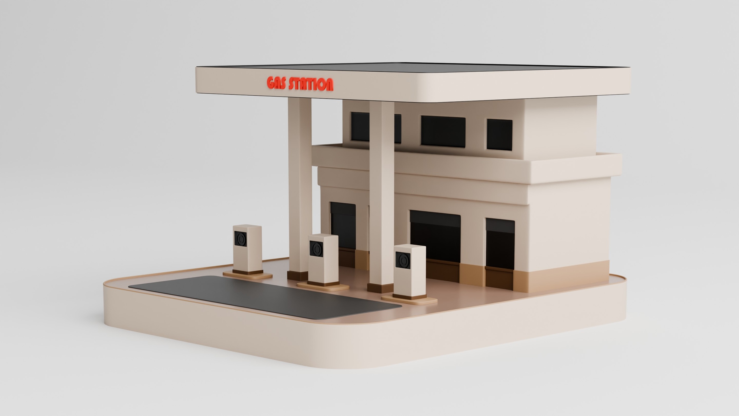 Media 1 for listing Stylized Gas Station Environment