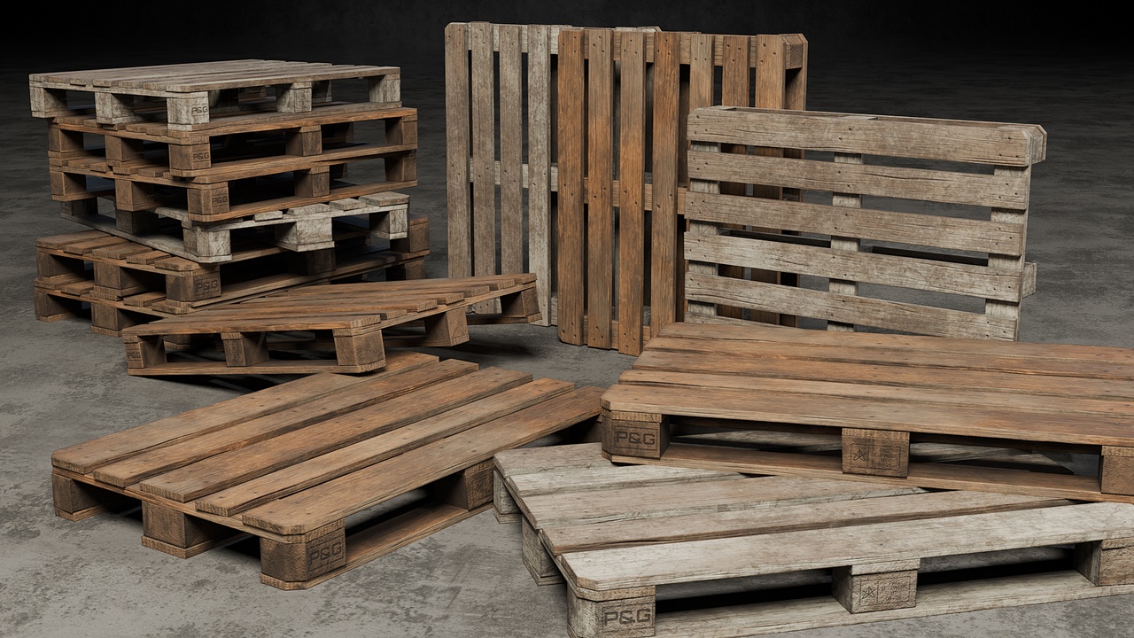 Media 1 for listing Realistic Wooden Pallets