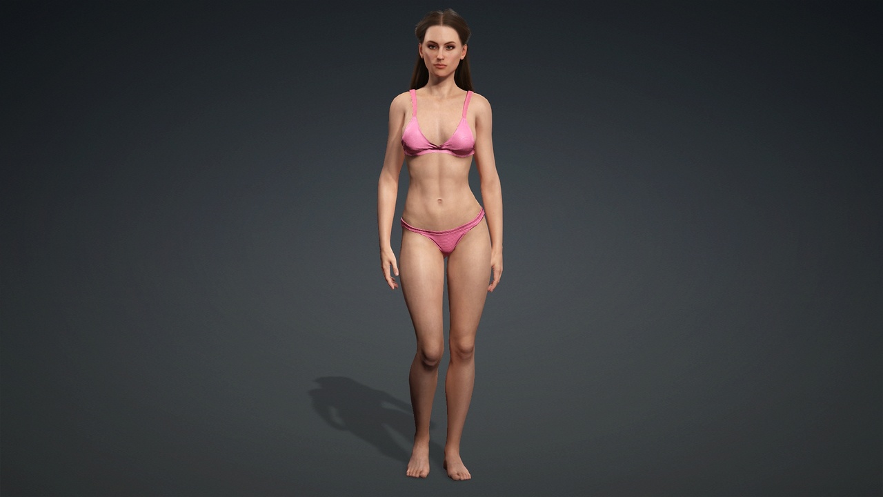 Media 1 for listing Realistic Female 3D Model Animation Game Ready