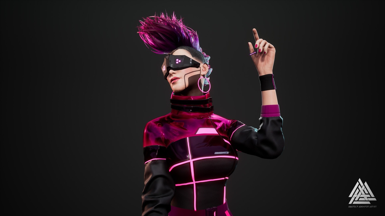 Media 1 for listing Cyberpunk fashion series - Girl03