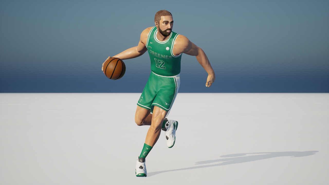 Media 1 for listing White Basketball Player Animated