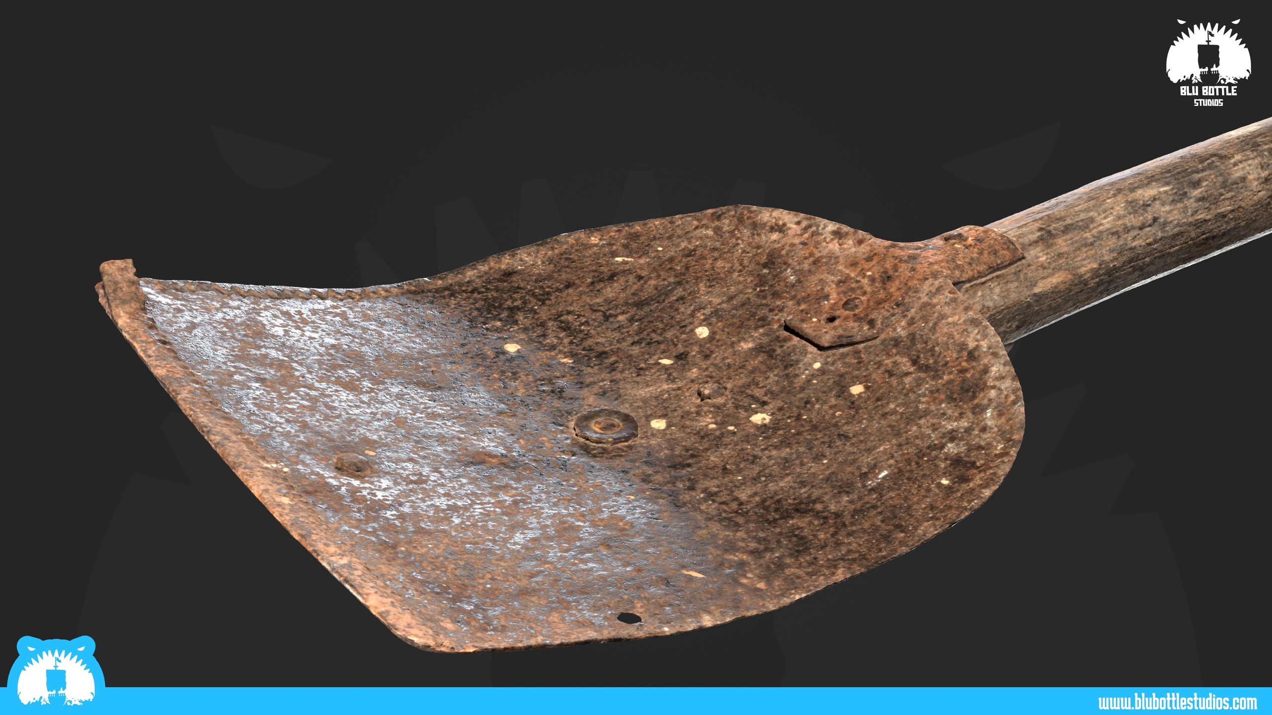Hand Spade Bitmap Scanned - Long Handle Spade | Fab