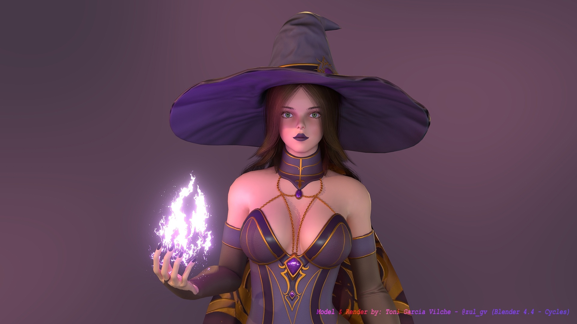Media 1 for listing Stylized Dark Witch