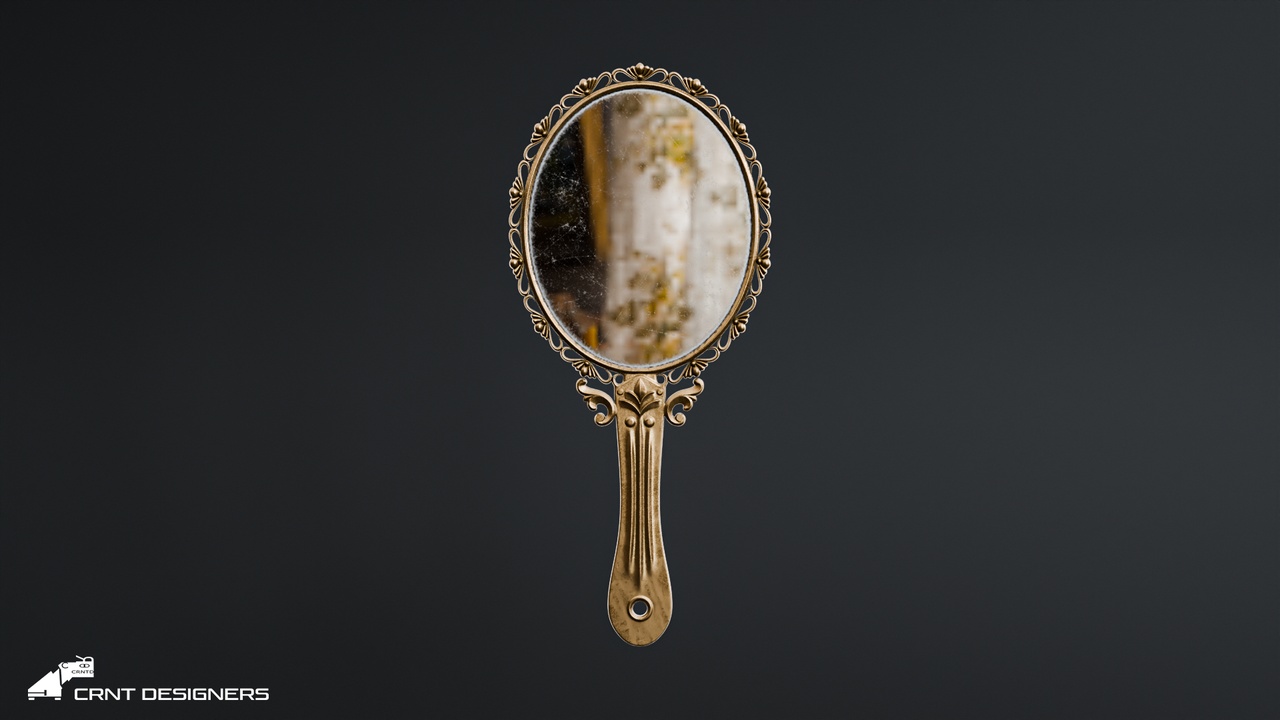 Media 1 for listing Vintage Hand Mirror 3D model