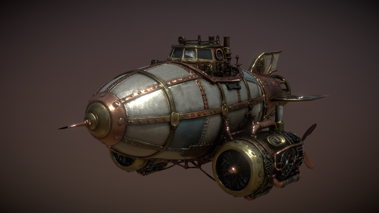 Media 1 for listing Mini Steampunk Zeppelin - Scout Class