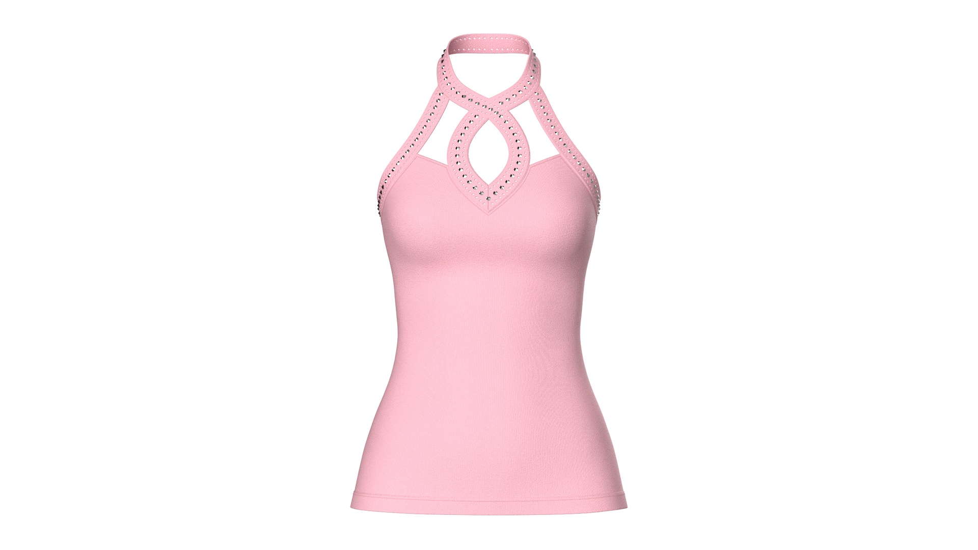 Media 1 for listing Girls Criss - Cross Neck Halter Tank Top | High Poly