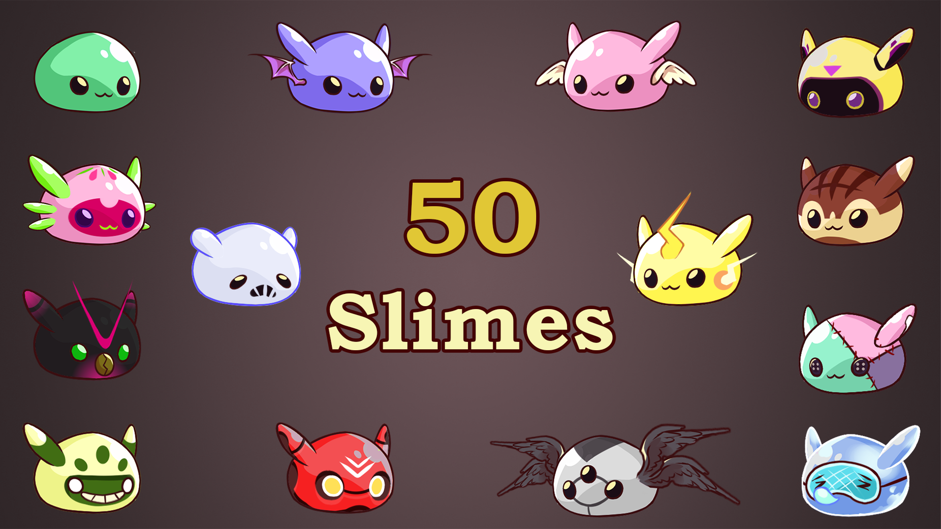 50 Slimes Fully Animated | Fab