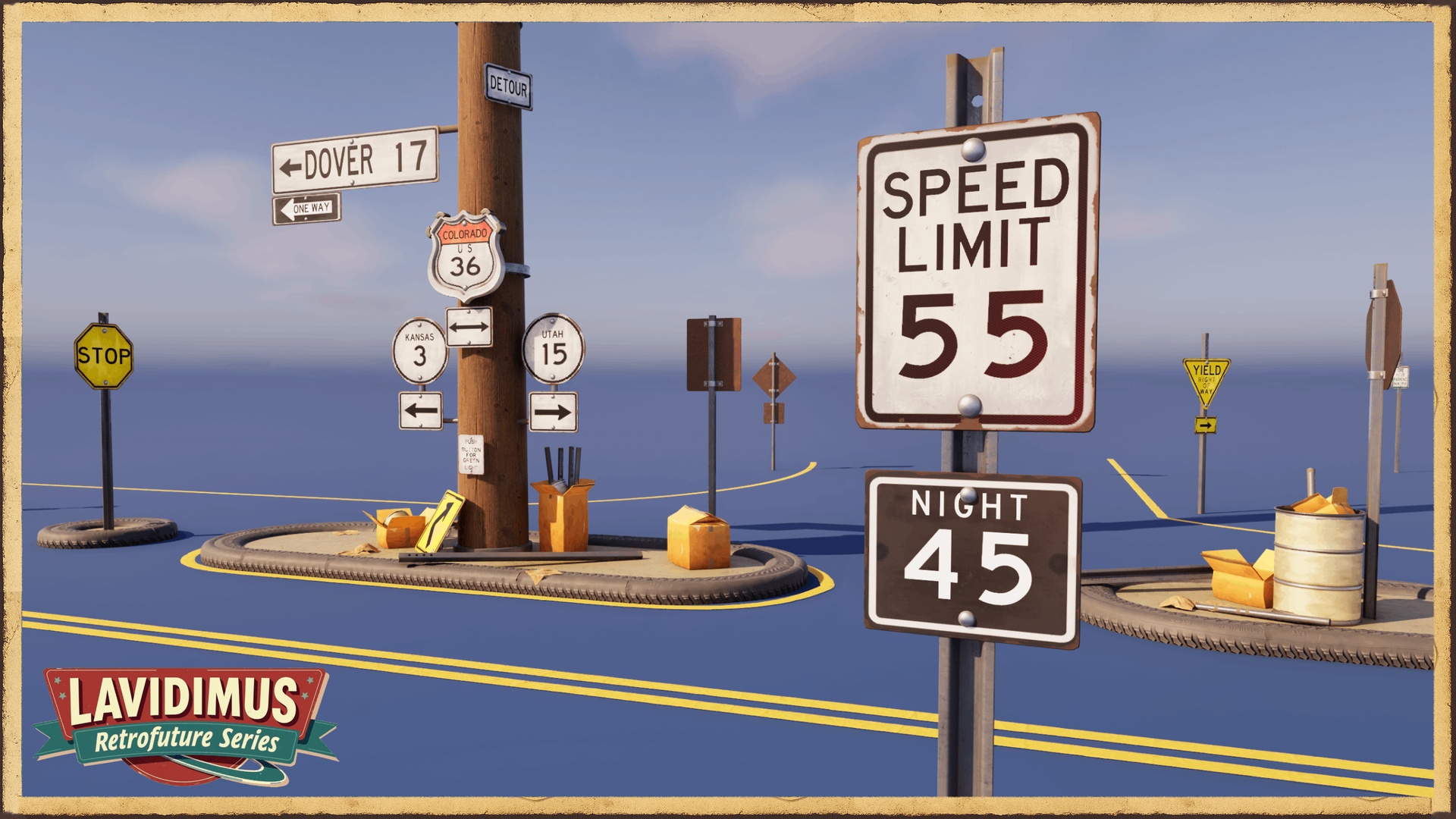 Media 1 for listing Builder Kit - Road Signs [Retrofuture]