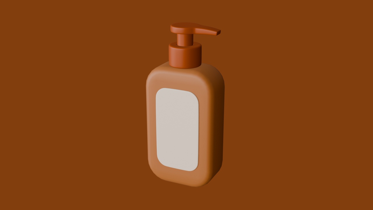 Media 1 for listing Minimalist Pump Lotion Bottle Low Poly Cosmetic Dispenser