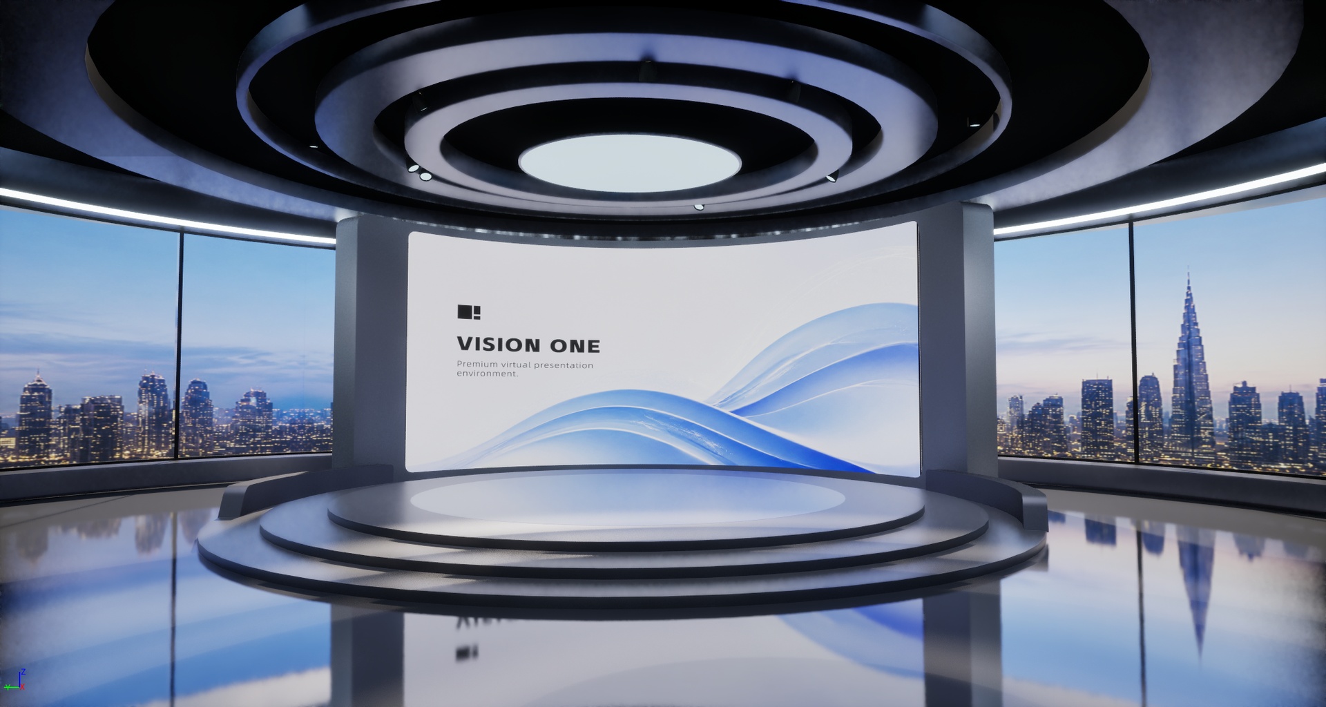 Media 1 for listing Futuristic Virtual Presentation Stage Environment