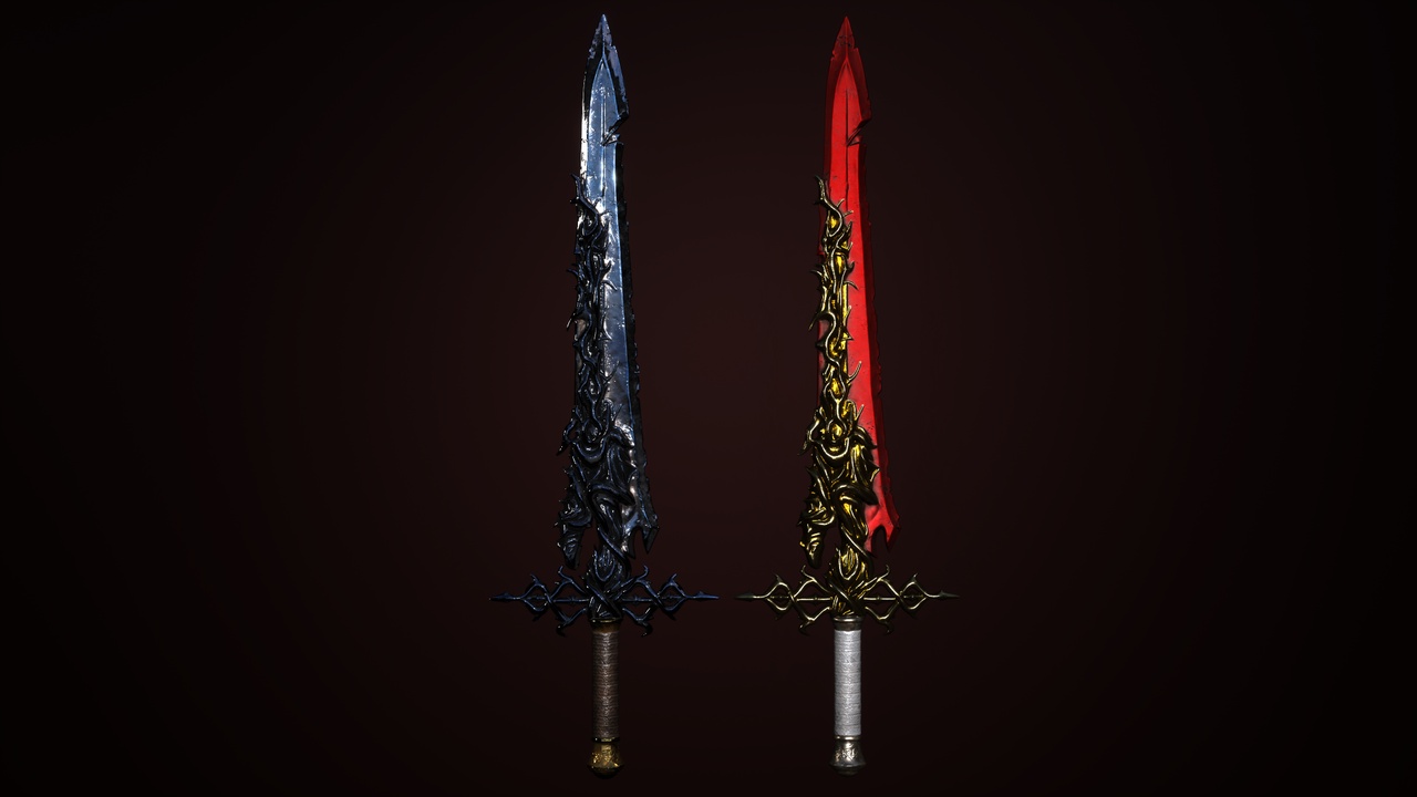 Media 1 for listing Vinemourne Sword | Fantasy Game Ready Weapon