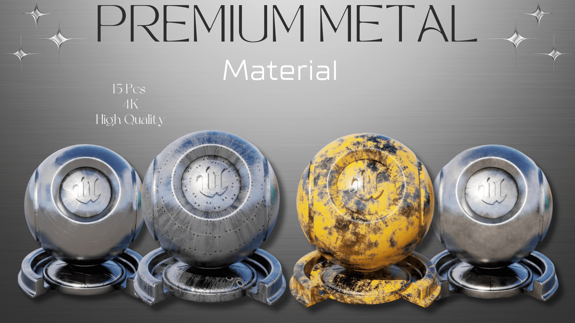 Premium Metal Material V2 - 4K PBR Realistic Texture | Fab